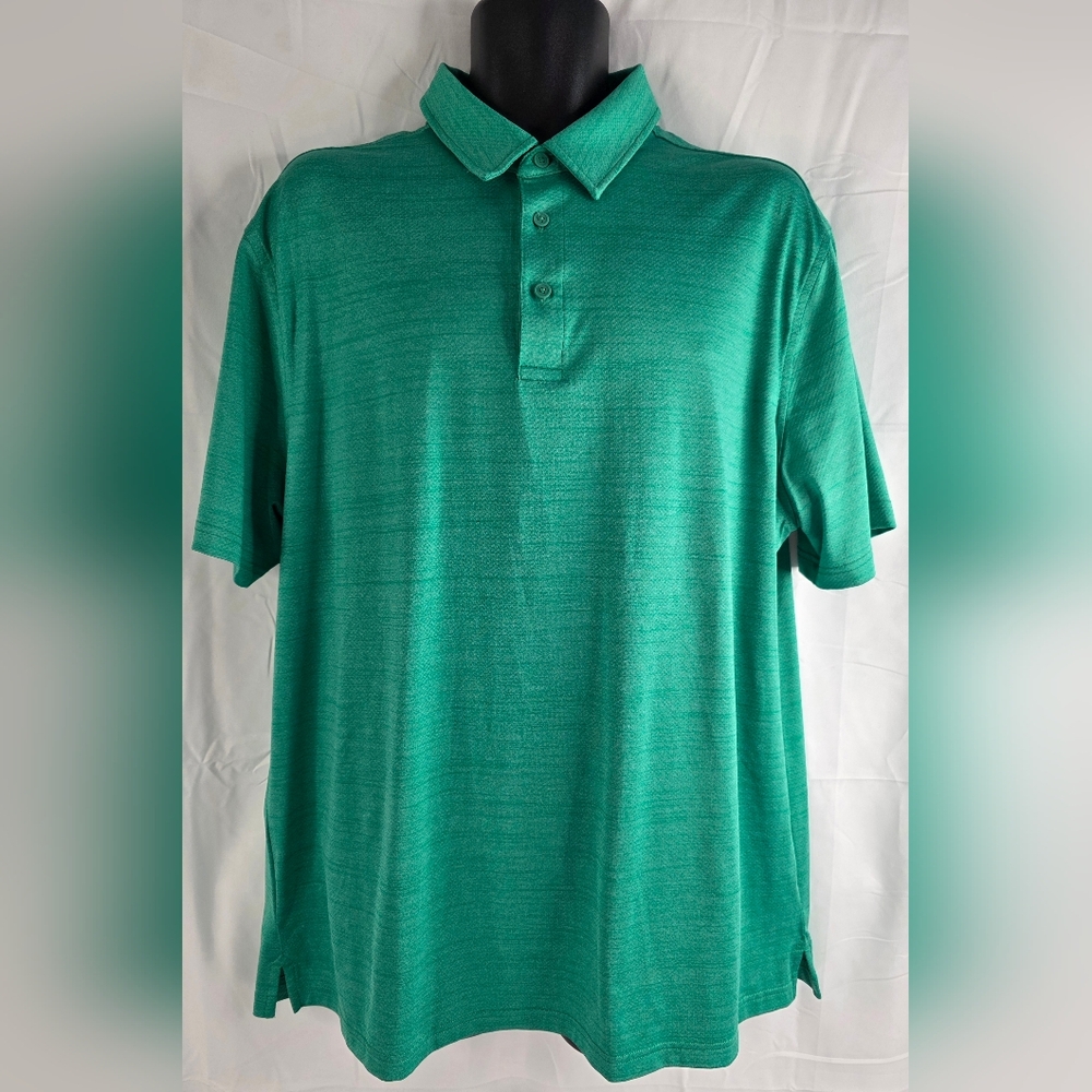 Member's Mark Men's Short Sleeve Green Performance Polo Shirt Size XL E-1704